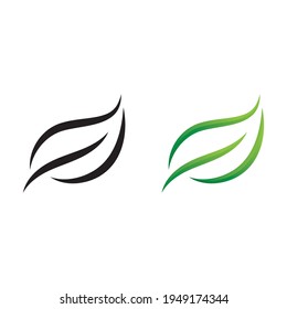 Ecology icon green leaf vector illustration design