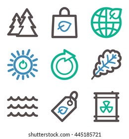 Ecology icon, green technology mobile icon, vector pictogram. Eco infographics symbols.