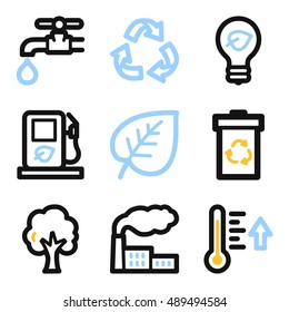 Ecology icon, green technology mobile sign. Eco infographics symbols