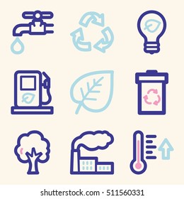 Ecology icon, green technology mobile sign. Eco infographics symbols