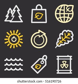 Ecology icon, green technology mobile sign. Eco infographics symbols