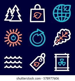 Icono de ecología, signo móvil de tecnología verde. Símbolos de infografía ecológica