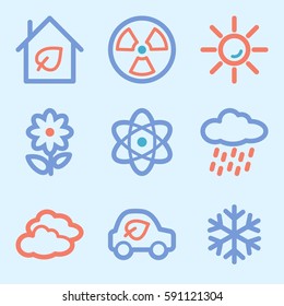 Icono de ecología, signo móvil de tecnología verde. Símbolos de infografía ecológica