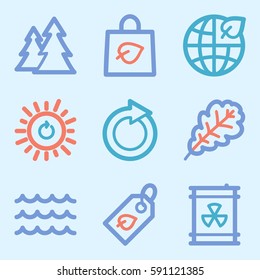 Icono de ecología, signo móvil de tecnología verde. Símbolos de infografía ecológica