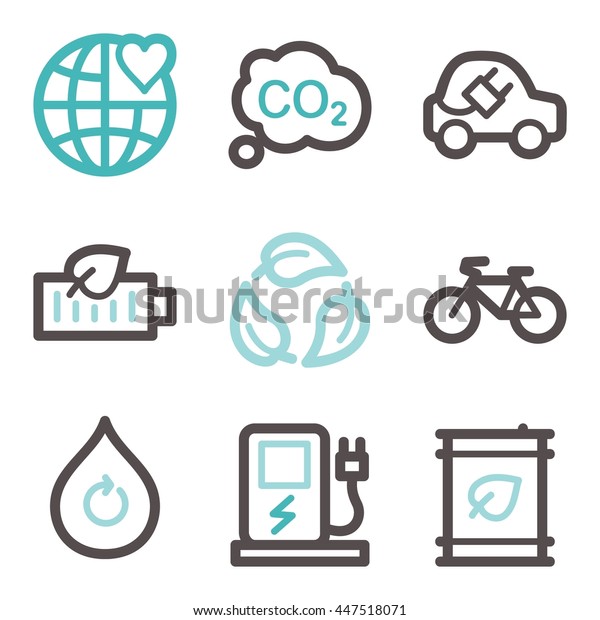 Ecology icon, green technology mobile sign. Eco\
infographics symbols