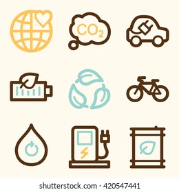Ecology icon, green technology vector web sign. Nature icon flat. Design mobile icon, vector pictogram. Eco infographics symbols.