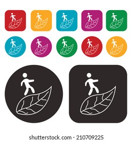 ecology icon / green thinking