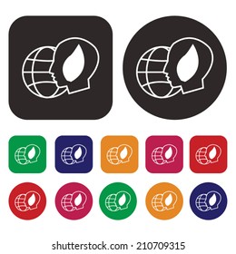 ecology icon / green thinking