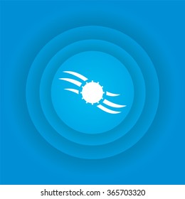 Ecology icon, hydro energy sign on abstract background