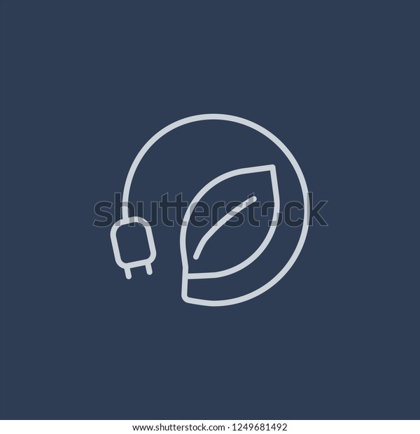 Ecology icon. Ecology linear design concept
from Ecology collection. Simple element vector illustration on dark
blue background.