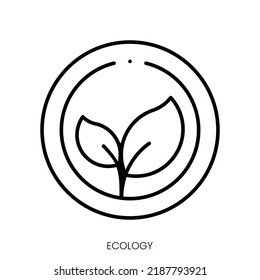 ecology icon. Linear style sign isolated on white background. Vector illustration