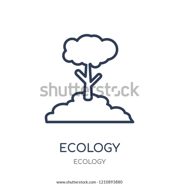 Ecology icon. Ecology linear symbol design\
from Ecology collection. Simple outline element vector illustration\
on white background.