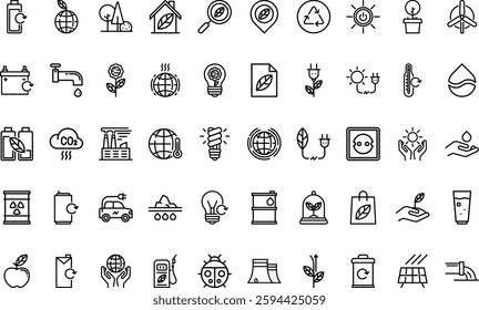 Ecology icon pack High-Quality Vector Icons Collection with Editable Stroke. Ideal for Professional and Creative Projects.
