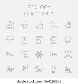 Conjunto de ícones de ecologia.