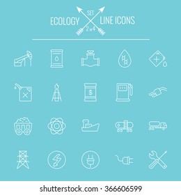 Conjunto de iconos de ecología.
