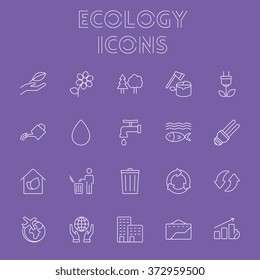 Conjunto de iconos de ecología.