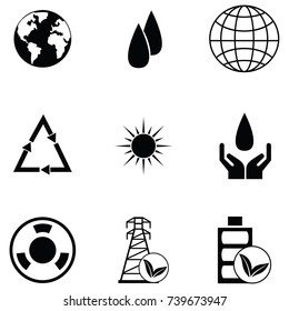 ecology icon set