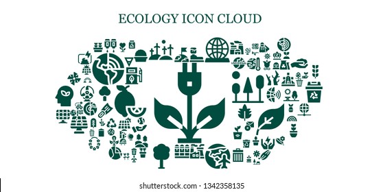 ecology icon set. 93 filled ecology icons.  Simple modern icons about  - Green energy, Earth, Cartridge, Windmill, Water tank, Globe, Nuclear plant, Planet earth, Tree, Solar panel