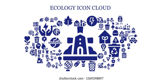 ecology icon set. 93 filled ecology icons.  Simple modern icons about  - Windmill, Plant, Solar energy, Leaf, Bamboo, Electricity, Trash can, Seed, Globe, Flower, Global warming