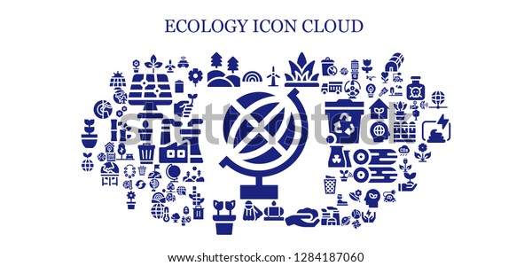  ecology\
icon set. 93 filled ecology icons. Simple modern icons about  -\
Globe, Rainbow, Leaf, Forest, Windmill, Grass, Water tank,\
Gardening, Fins, Plant, Planet, Electric\
car