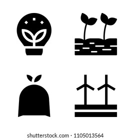 Ecology icon set. aerogenerator, turbines, healthy and generator vector illustration for web