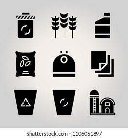 Ecology icon set. backdrop, sprout, web and rustic vector illustration for web