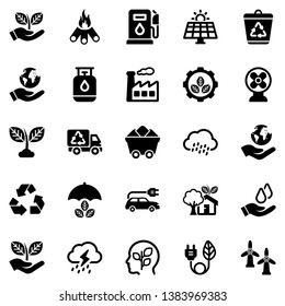 Ecology Icon Set (Black Series)