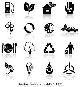 Ecology Icon Set Black-Illustration