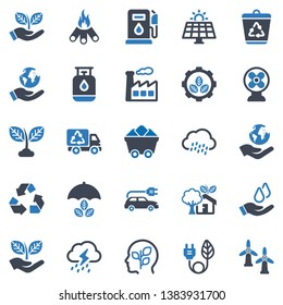 Ecology Icon Set (Blue Series)
