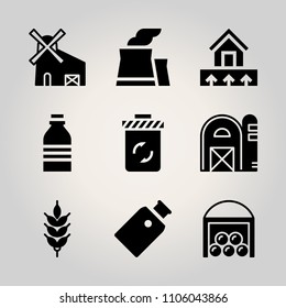 Ecology icon set. blue, vector illustration for web