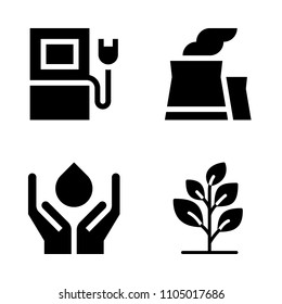 Ecology icon set. clean, modern, car and global vector illustration for web