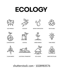 ECOLOGY ICON SET CONCEPT