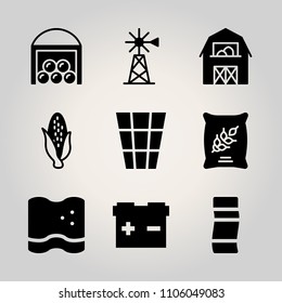 Ecology icon set. design, surface, ranch and symbol vector illustration for web