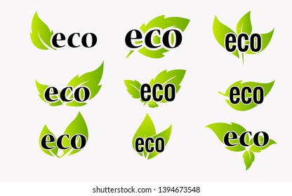 Ecology icon set Eco icon