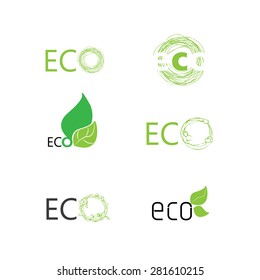Ecology icon set. eco nature.vector background 