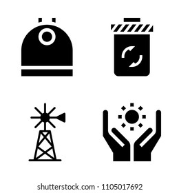 Ecology icon set. flat, delete, field and collector vector illustration for web