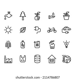 ecology icon set illustration vector graphic