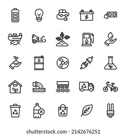 ecology icon set illustration vector graphic