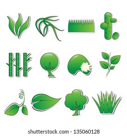 Ecology Icon - Set - Isolated On White Background. Vector illustration, Graphic Design Editable For Your Design. Ecology Logo