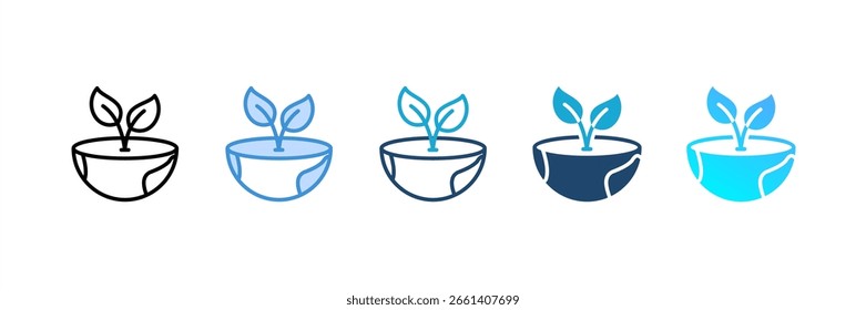 Ecology icon set multiple style collection