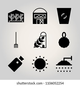Ecology icon set. sign, tissue, energy and urban vector illustration for web