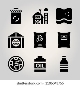 Ecology icon set. sprout, closeup, flowing and eco vector illustration for web