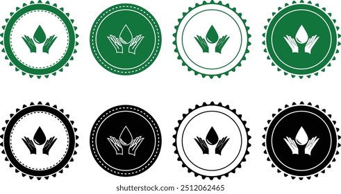 Ecology icon set. Ecology Stamps. Environment, sustainability, nature, recycle, renewable energy; electric bike, eco-friendly, forest, wind power, green symbol. Solid icons vector collection.