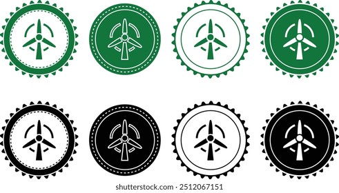 Ecology icon set. Ecology Stamps. Environment, sustainability, nature, recycle, renewable energy; electric bike, eco-friendly, forest, wind power, green symbol. Solid icons vector collection.