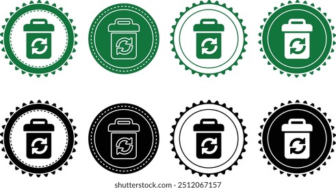 Ecology icon set. Ecology Stamps. Environment, sustainability, nature, recycle, renewable energy; electric bike, eco-friendly, forest, wind power, green symbol. Solid icons vector collection.