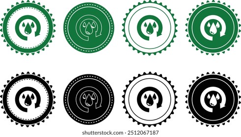 Ecology icon set. Ecology Stamps. Environment, sustainability, nature, recycle, renewable energy; electric bike, eco-friendly, forest, wind power, green symbol. Solid icons vector collection.