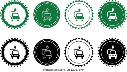 Ecology icon set. Ecology Stamps. Environment, sustainability, nature, recycle, renewable energy; electric bike, eco-friendly, forest, wind power, green symbol. Solid icons vector collection.