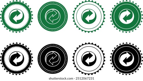 Ecology icon set. Ecology Stamps. Environment, sustainability, nature, recycle, renewable energy; electric bike, eco-friendly, forest, wind power, green symbol. Solid icons vector collection.