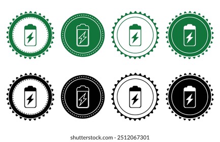 Ecology icon set. Ecology Stamps. Environment, sustainability, nature, recycle, renewable energy; electric bike, eco-friendly, forest, wind power, green symbol. Solid icons vector collection.