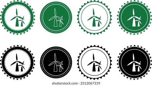 Ecology icon set. Ecology Stamps. Environment, sustainability, nature, recycle, renewable energy; electric bike, eco-friendly, forest, wind power, green symbol. Solid icons vector collection.